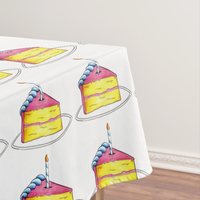 Mantel Patrón de rebanado de pastel de Fiesta de cumpleañ (In Situ)