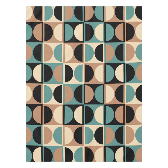 Mantel Patrón de resumen geométrico moderno de mediados d (Anverso)