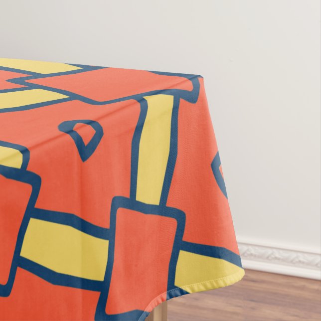 Mantel Patrón de resumen geométrico naranja (In Situ)