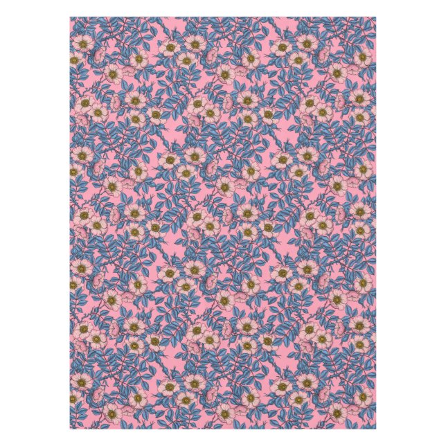 Mantel Patrón de rosa de perro (Anverso)