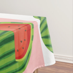 Mantel Patrón de sandía moderna Rayas rosadas