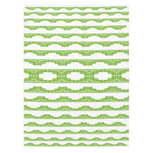 Mantel Patrón de Sunburst Art Deco en Blanco y Lime