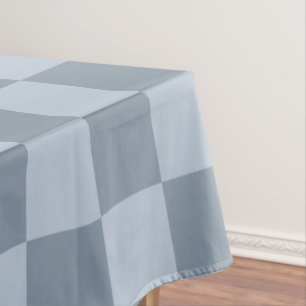 Mantel Patrón de tablero de ajedrez azul en polvo minimal