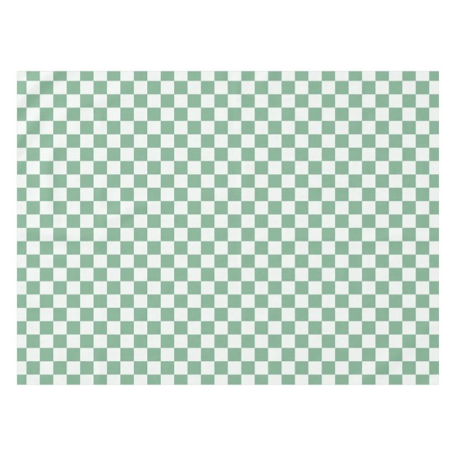 Mantel Patrón de tablero de ajedrez de niebla de eucalipt (Frente (Horizontal))