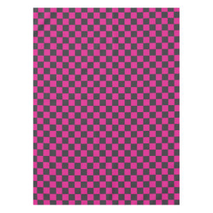 Mantel Patrón de tablero de ajedrez magenta y humo