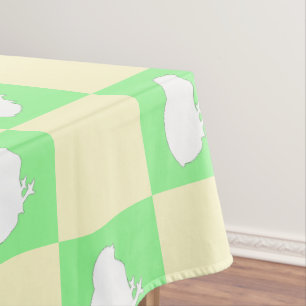 Mantel Patrón de tablero de cheques de Pascua con motivo