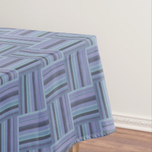 Mantel Patrón de tejido de rayas de color azul-gris