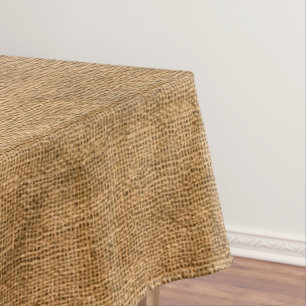 Mantel Patrón de textura de Burlap Rústico Faux