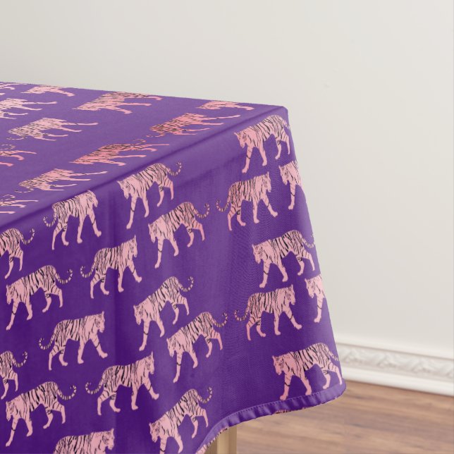 Mantel Patrón de tigres rosados (In Situ)