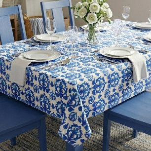 Mantel Patrón de Toile Francés Azul