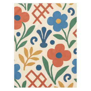Mantel Patrón de trébol floral de país retro