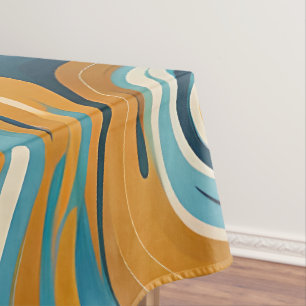 Mantel Patrón de Trippy Azul de Swirl Ochre Liquido