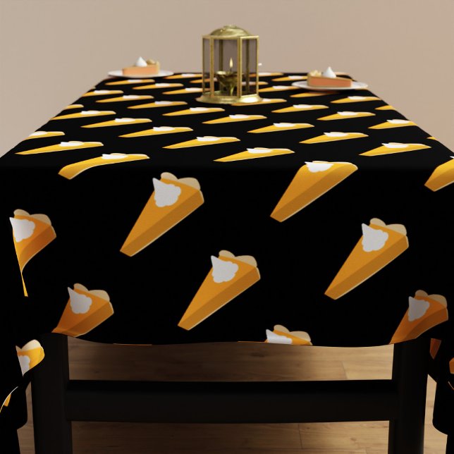 Mantel Patrón de tubería de calabaza de Acción de Gracias (Fun pumpkin pie pattern tablecloth perfect for Thanksgiving or any celebration featuring pumpkin pie)