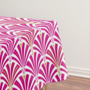 Mantel Patrón de ventilador Art Decó - rosa fucsia