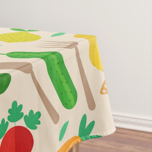 Mantel Patrón de verduras lindas y coloridas (In Situ)