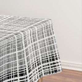 Mantel Patrón de verificación negro, blanco y gris