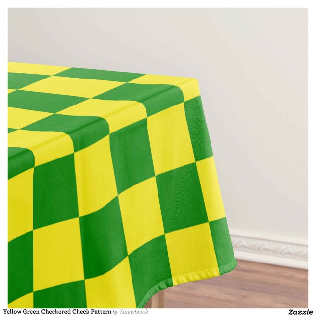 Mantel Patrón de verificación verde amarillo (Subido por el creador)