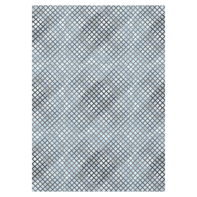 Mantel Patrón de verificador diagonal gris 02.w Lblue BG (Anverso)