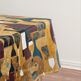 Mantel Patrón de vino de marrón dorado
