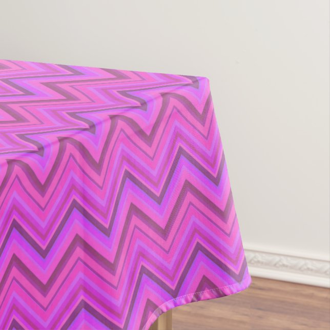 Mantel Patrón de zigzag de rayas rosas (In Situ)