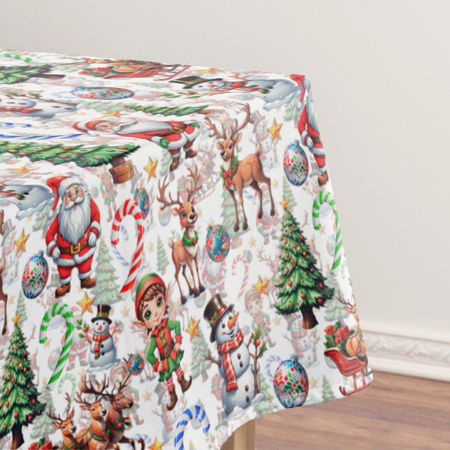 Mantel Patrón decorativo de Navidad con fondo blanco (Subido por el creador)
