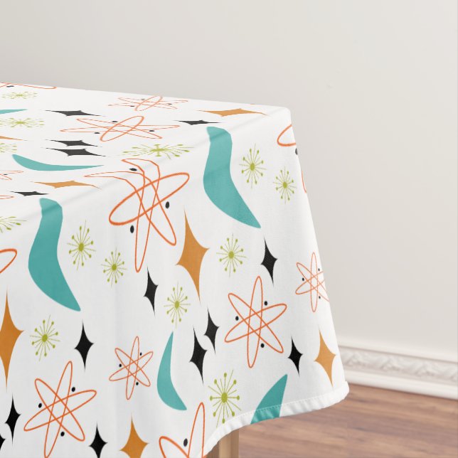 Mantel Patrón del Boomerang Atómico Azul naranja a Mediad (In Situ)