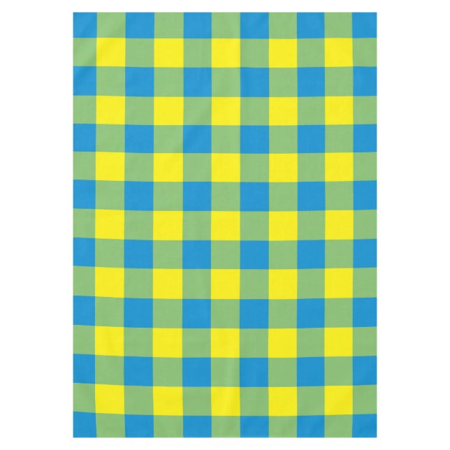 Mantel Patrón del verificador de la placa verde azul amar (Anverso)