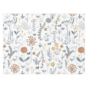 Mantel Patrón elegante abstracto floral sin soldadura