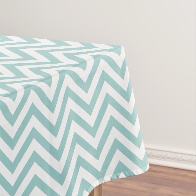 Mantel Patrón elegante de chevrons de menta (In Situ)