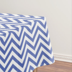 Mantel Patrón elegante de los Chevrons azules