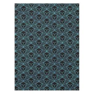 Mantel Patrón elegante de modernidad abstracta azul Art D