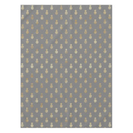 Mantel Patrón elegante de piña gris y dorada