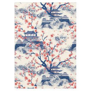 Mantel Patrón elegante sin soldadura de flores de cerezo 