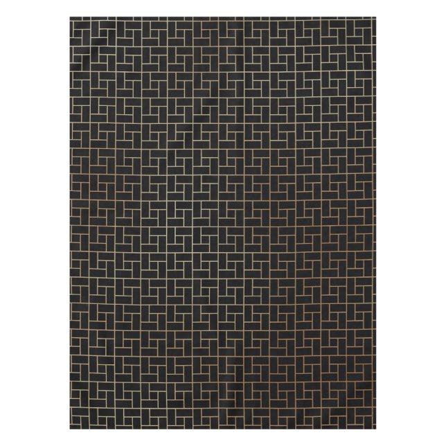 Mantel Patrón elegante y moderno abstracto de la onda de  (Anverso)