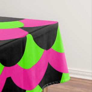 Mantel Patrón escalado de sirena - Diseño rosa/negro/cal