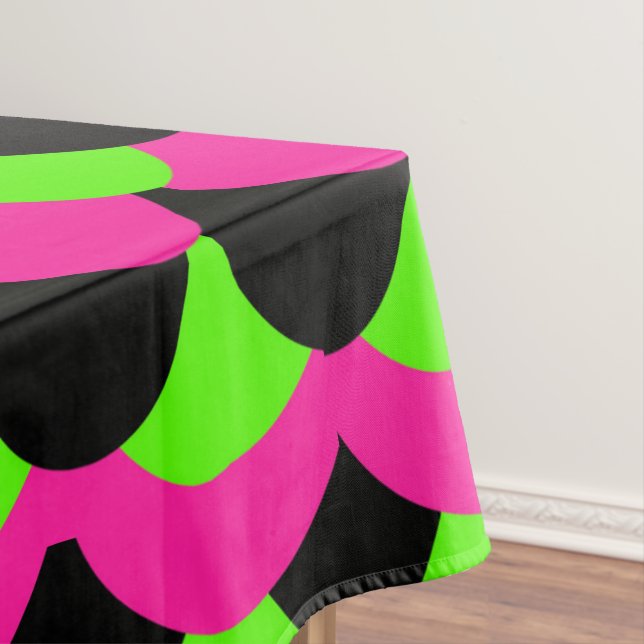 Mantel Patrón escalado de sirena - Diseño rosa/negro/cal  (In Situ)