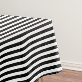 Mantel Patrón estrecho de rayas blancas y negras