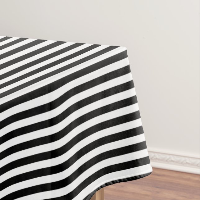 Mantel Patrón estrecho de rayas blancas y negras (In Situ)