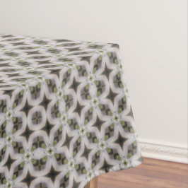 Mantel Patrón estrella retro verde negro, gris