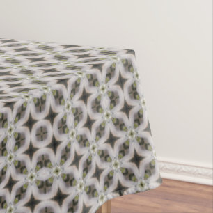 Mantel Patrón estrella retro verde negro, gris