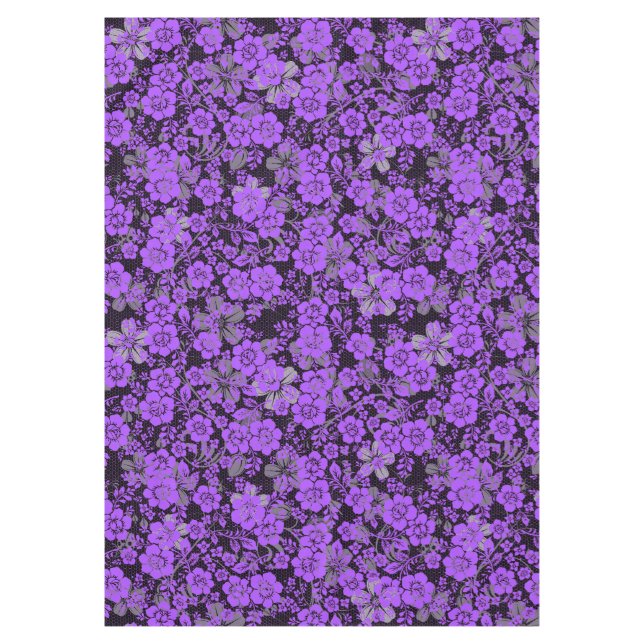 Mantel Patrón floral 15.Purple.b Negro BG (Anverso)