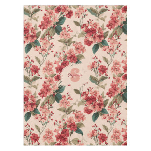 Mantel Patrón floral azalea rosado vintage - clásico