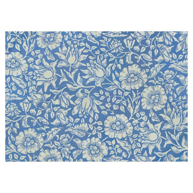 Mantel Patrón floral azul de William Morris (Frente (Horizontal))
