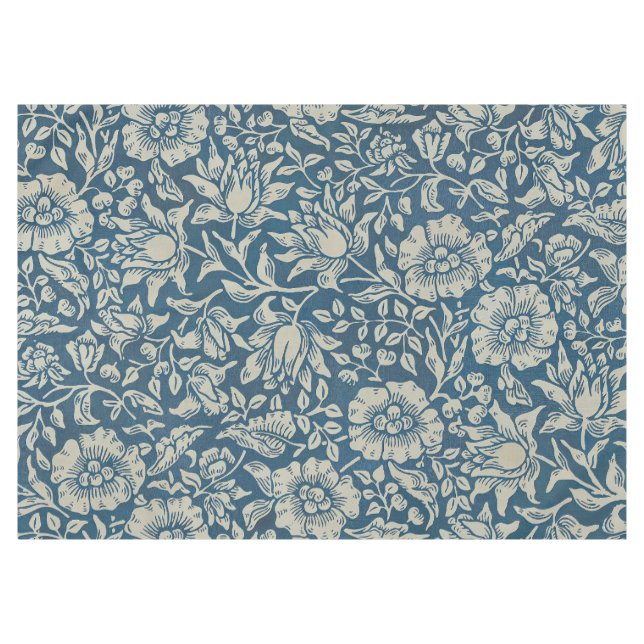 Mantel Patrón floral azul de William Morris (Frente (Horizontal))