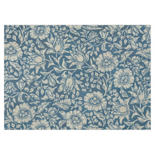 Mantel Patrón floral azul vintage de William Morris