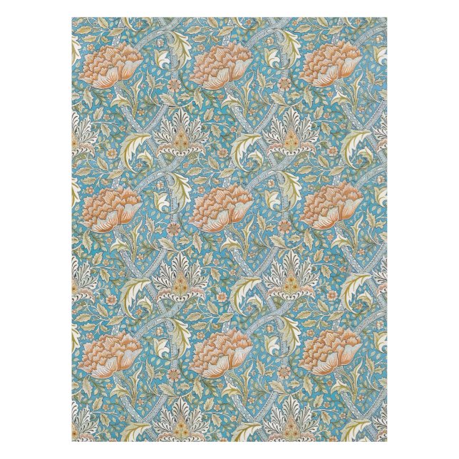 Mantel Patrón floral azul William Morris Windrush (Anverso)