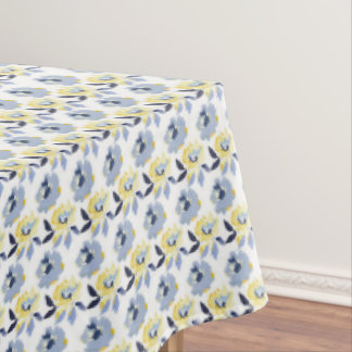 Mantel Patrón floral azul y amarillo de Cottagecore