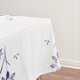 Mantel Patrón floral azul y blanco desvanecido