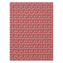 Mantel Patrón floral barroco monocromático, blanco sobre 