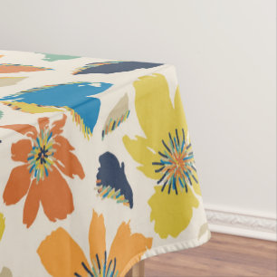 Mantel Patrón floral boho abstracto dibujado a mano